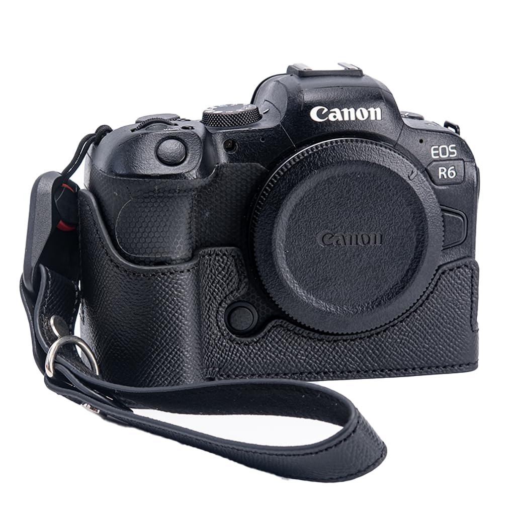 Amazon | Canon EOS R6/R6IIカメラケース、ハンドメイド本革ハーフ